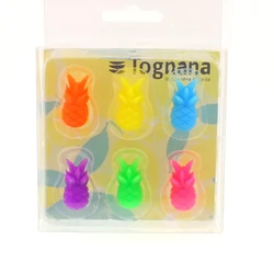 Pohárjelölő, ananász forma, 6db Pohárjelölő, ananász forma, 6db