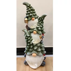 Törpék karácsonyi dekoráció, LED, 59cm, kerámia Törpék karácsonyi dekoráció, LED, 59cm, kerámia