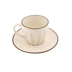 Cappuccinos, csésze aljjal, kőkerámia, 6 személyes, 200ml