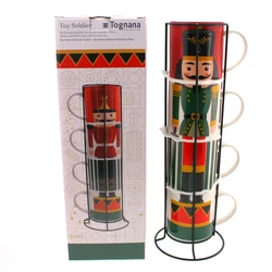 Karácsonyi 4 darabos bögre szett állvánnyal, diótörö, 370ml Karácsonyi 4 darabos bögre szett állvánnyal, diótörö, 370ml