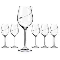 Silhouette kristály borospohár szett díszdobozban, 6db, 360ml