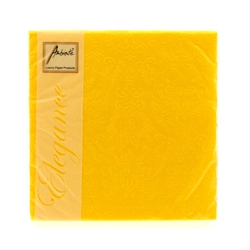 Ambiente papírszalvéta, 15 db, Elegance Yellow, 33x33cm