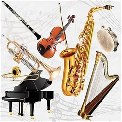 Ambiente papírszalvéta 20db, 25x25cm, Music instruments