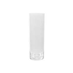 Váza akril, 10x30cm, átlátszó