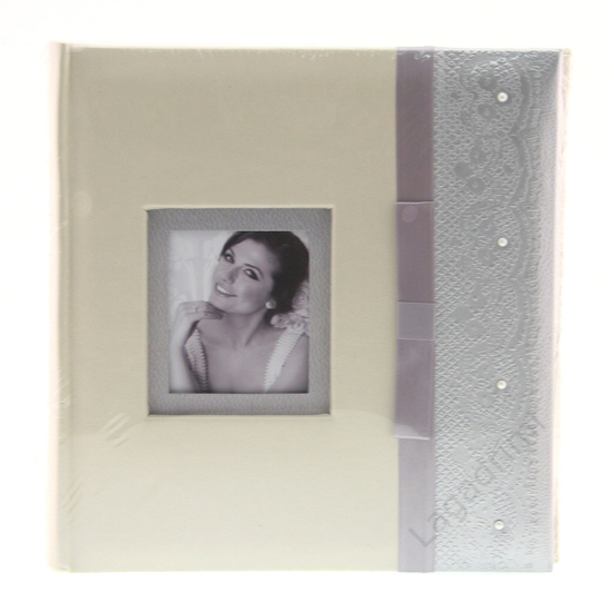 Esküvői fényképalbum, 200kép, 10x15cm, ezüst