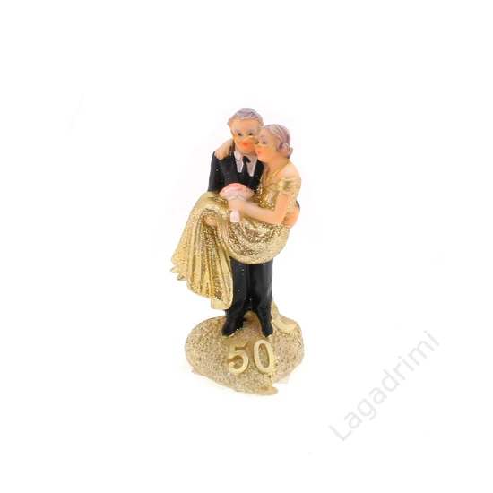 Polyresin figura - Aranylakodalom, 11cm