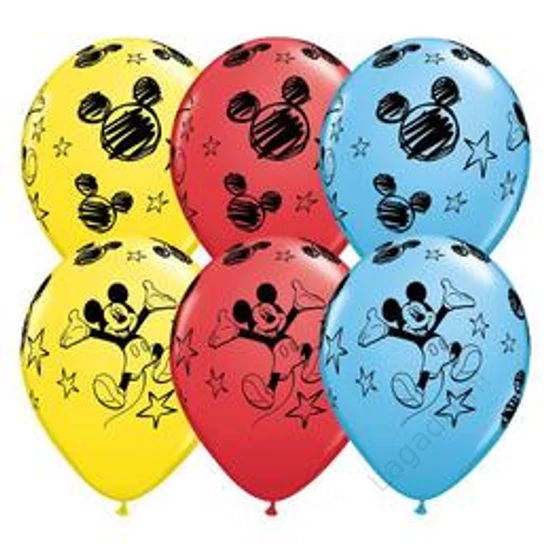 11 inch-es, 28cm Disney Junior Mickey Mouse Special Assortment Lufi, 6 db/csomag