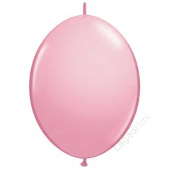 12 inch-es, 30cm Pink/Rózsaszín Quick Link, Standard Lufi, 6 db/csomag