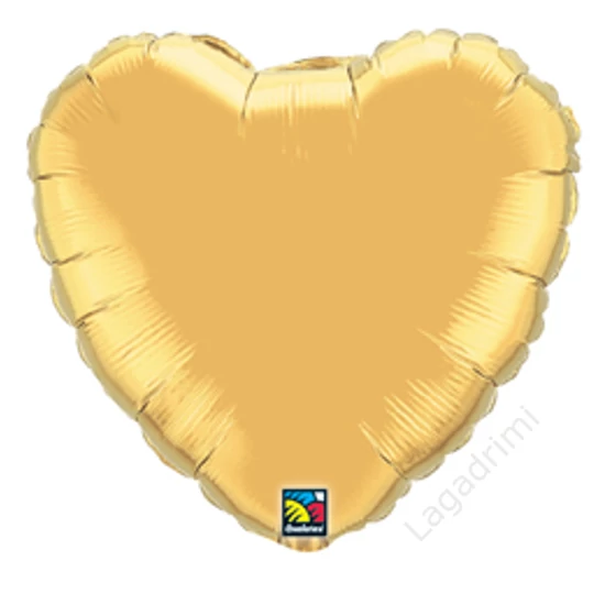 18 inch-es, 46cm Metallic Gold Gold Szív Fólia Lufi
