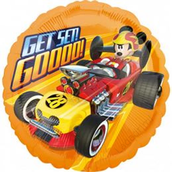 17 inch-es, 43cm Mikiegér - Mickey Mouse Roadster Get Set Go Fólia Lufi