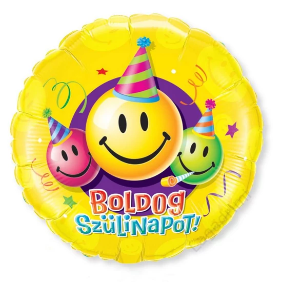 18 inch-es, 46cm Boldog Szülinapot Fólia Lufi