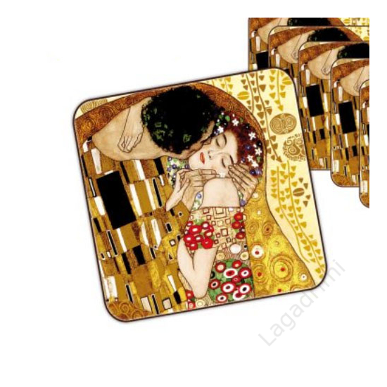 Parafa poháralátét 10x10cm -Klimt: The Kiss-