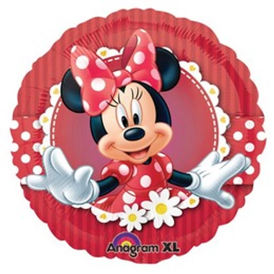 17 inch-es (43cm) Pöttyös Minnie Egér Fólia Lufi