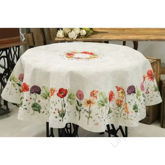 Virágzó kert, kör terítő, 160cm