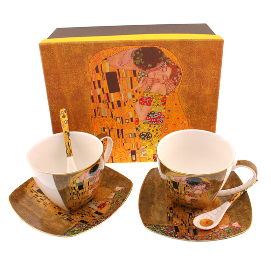 Gustav Klimt teás csésze+alátét, 2db, dobozos