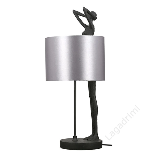 Polyresin lámpa, Lady, 26x60x26cm