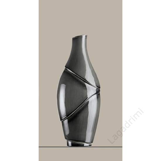Kerámia váza, bazaltos színű, 42cm