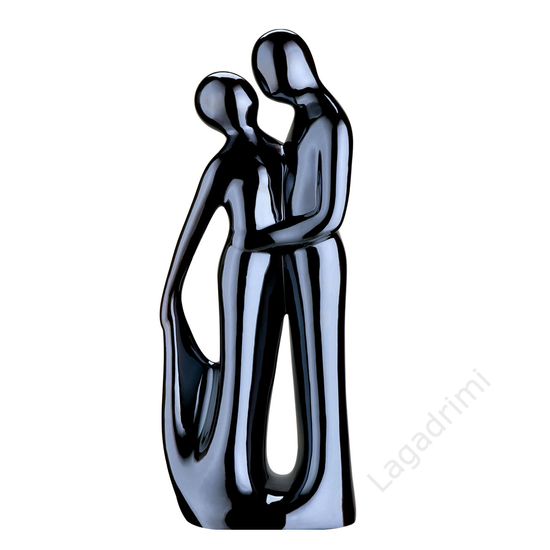 Kerámia szobor - Francis táncoló pár, 13x37x9cm - Gilde