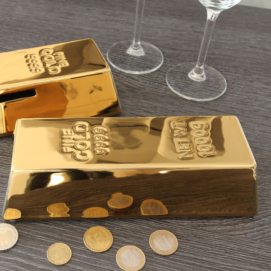 Kerámia persely "Gold bar"  (21,5x8,5x5,5cm) - Gilde