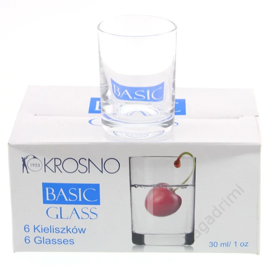 Vodkás pohár szett, 6db, 30ml - Krosno