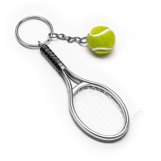 Teniszütő kulcstartó 