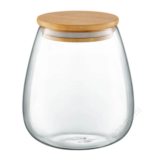 Belly üveg tároló bambusz tetővel, 700ml