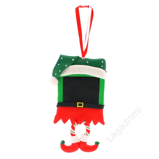 Üzenőtábla manós, akasztós karácsonyfadísz