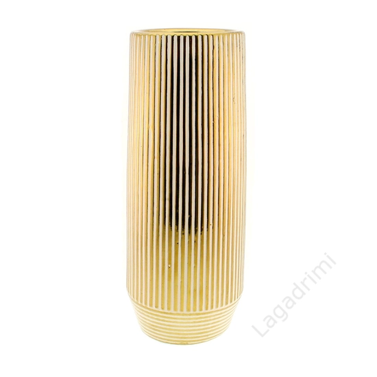 Kerámia váza, Golden line, 13x36cm