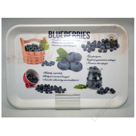 Műanyag tálca, 39,5x29m - Blueberries