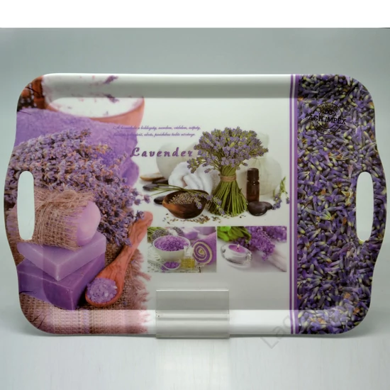 Műanyag tálca füles, 42,3x29,1cm - Lavender