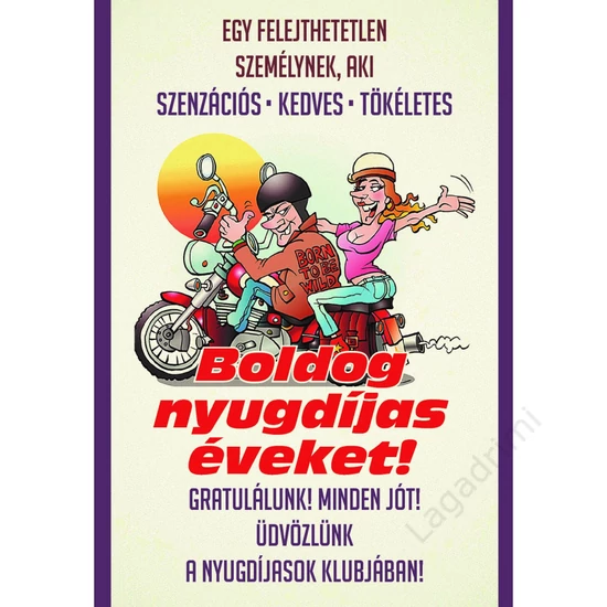 Üveg címke, Boldog Nyugdíjas Éveket!