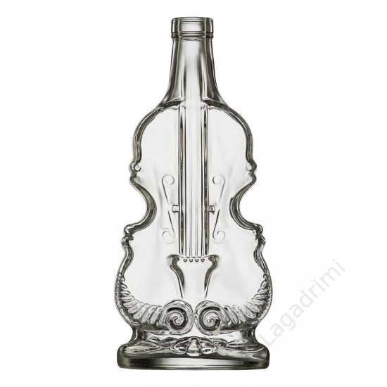 Üveg palack, hegedű , 0,5L