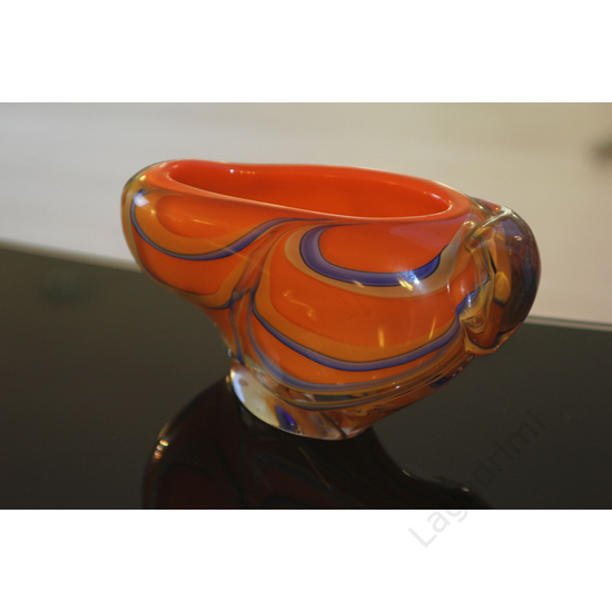 Muránói üveg váza, 27x13x14cm 