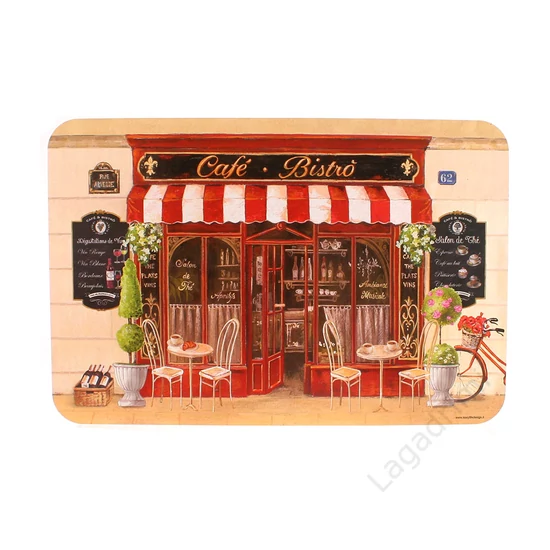 Műanyag tányéralátét, 45x30cm, Cafe' Bistrot