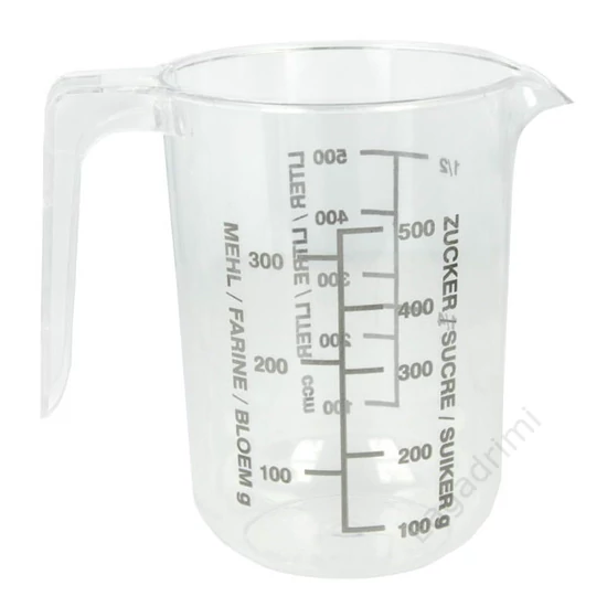 Műanyag mérőedény, 0,5l - Metaltex