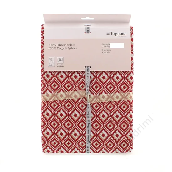 Piros mintás terítő, 140x240cm