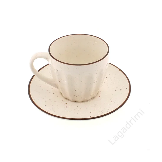 Cappuccinos, csésze aljjal, kőkerámia, 6 személyes, 200ml