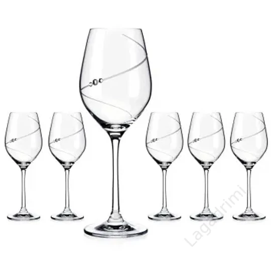 Silhouette kristály borospohár szett díszdobozban, 6db, 360ml