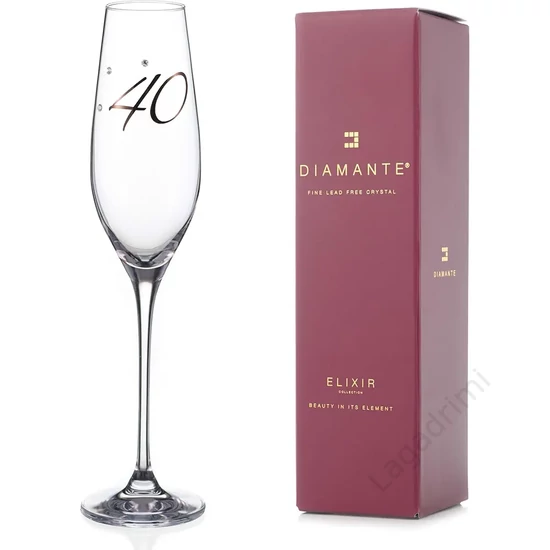 Platinum kristály 40. pezsgőspohár díszdobozban, 190ml
