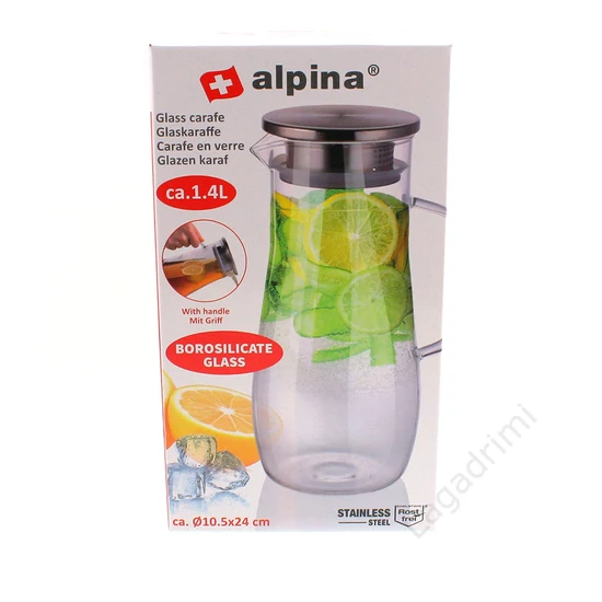 Hőálló üveg kancsó, 1,4L