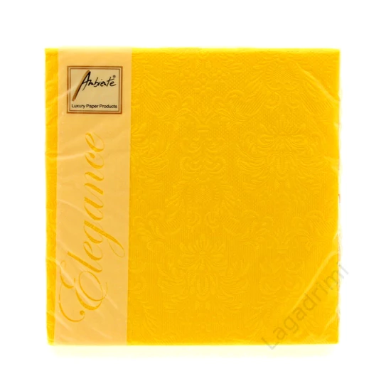 Ambiente papírszalvéta, 15 db, Elegance Yellow, 33x33cm