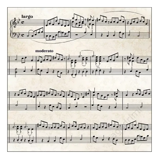 Ambiente papírszalvéta 20db, 33x33cm, Sheet music