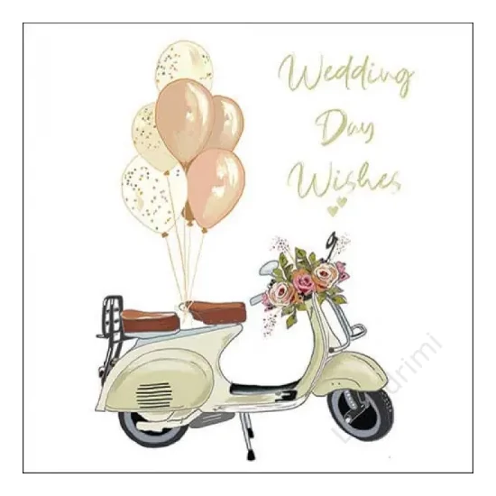 Ambiente papírszalvéta 20db, 33x33cm, Wedding day wishes 