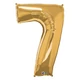 34 inch-es, 86cm Number 7 Gold - Arany Számos Fólia Lufi