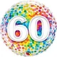 18 inch-es, 46cm 60 Rainbow Confetti Szülinapi Fólia Lufi
