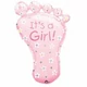 23 x 32 inch-es, 58 x 82cm It's a Girl Foot Super Shape Fólia Lufi Babaszületésre