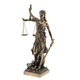 Justicia, bronz hatású polyresin szobor, 13x32x10cm